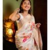 Banarasi soft silk saree with gold zari weave for festive wear